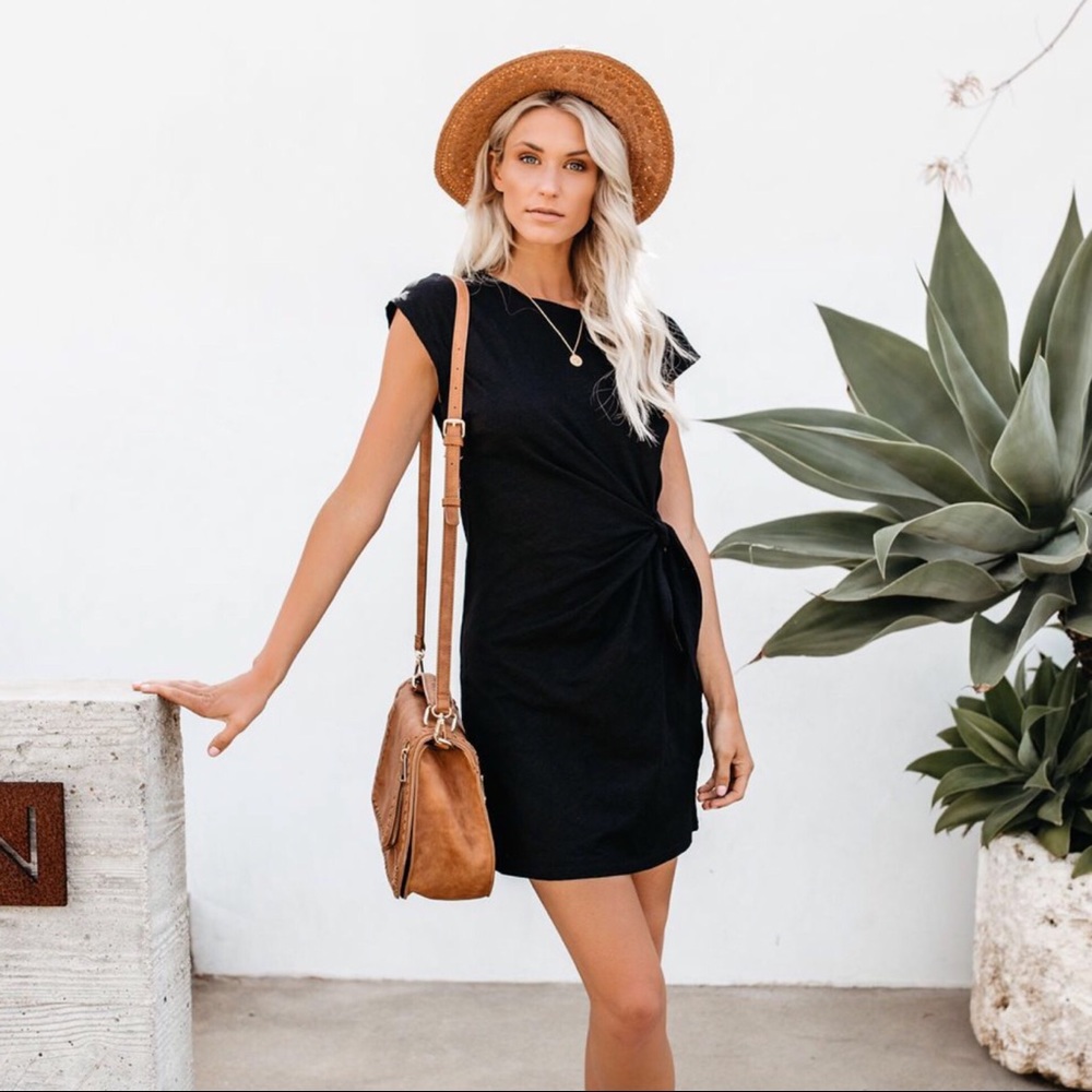 CLEARANCE-FIRM‼️ Knot Your Average T-Shirt Dress - Picture 4 of 7